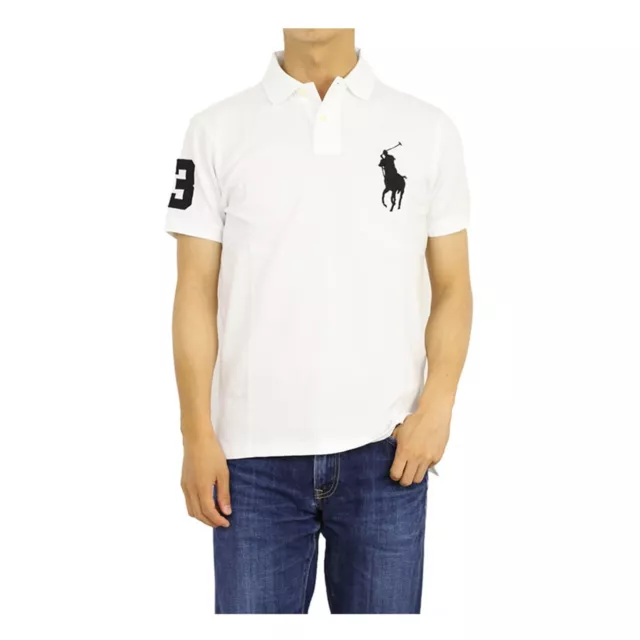 *MINOR DEFECT* Polo Ralph Lauren Custom Fit Big Pony Polo Shirt - White - Size M
