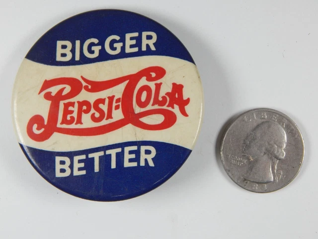 Vintage PEPSI-COLA Celluloid Pinback Ca. 1940's