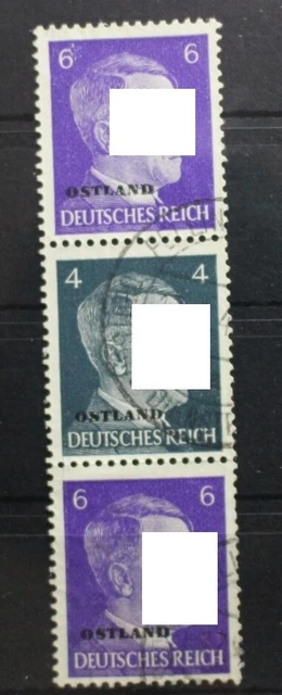 Deutsche Besetzung 2. WK Ostland Zd S4 gestempelt #SH570