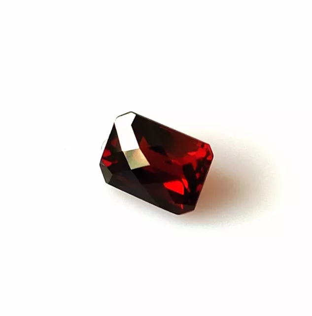 7X5 MM Octagon Cut Natural Mozambique Checkerboard Cut Red Garnet Loose Gemstone 2