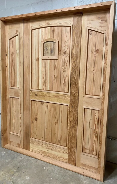 Rustic reclaimed lumber double door w/hardware You choose dimensions solid wood 5