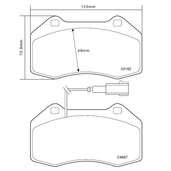 Pastiglie Freni ANTERIORI e POSTERIORI Brembo HP2000 595 ABARTH 118/132/139KW 2