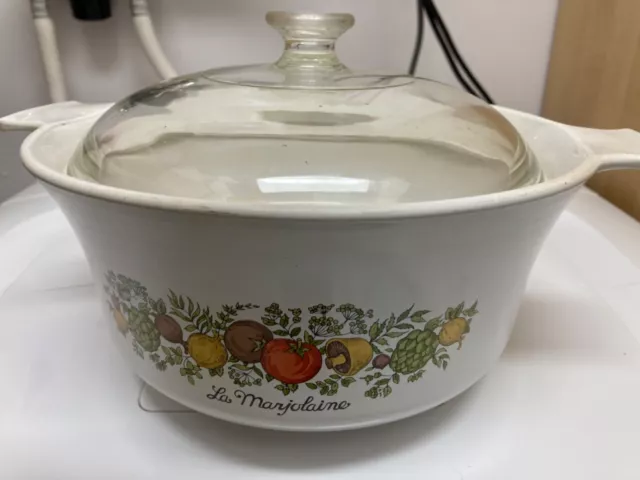 VINTAGE CORNING WARE SPICE OF LIFE CASSEROLE DISH  1.5L Le Persil La Sauge