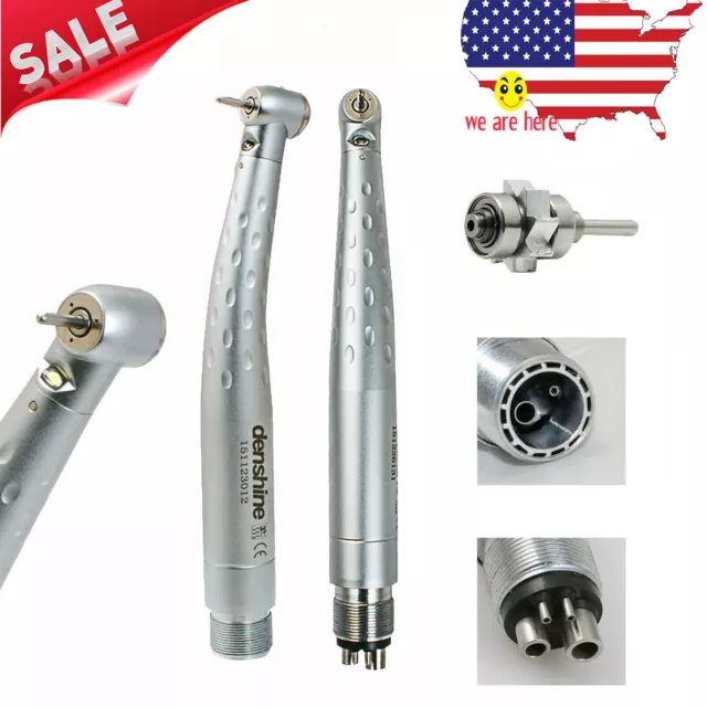 Dental Fast High Speed E-generator LED Handpiece Standard Push Button 2 Holes A+