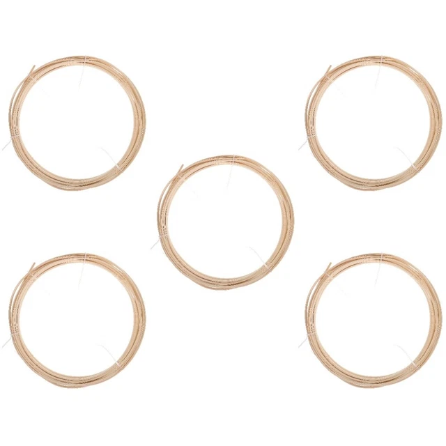 5 rollos de material de tejido de ratán maderas juego de reparación para sillas de terraza caqui