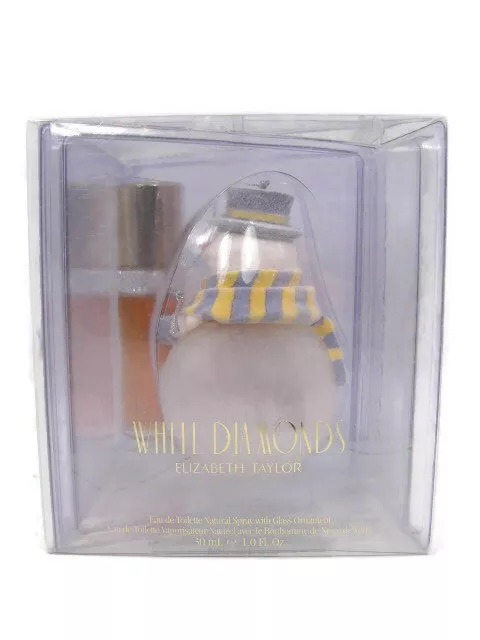 White Diamonds Elizabeth Taylor Eau De Toilette Natural Spray w/ Glass Ornament