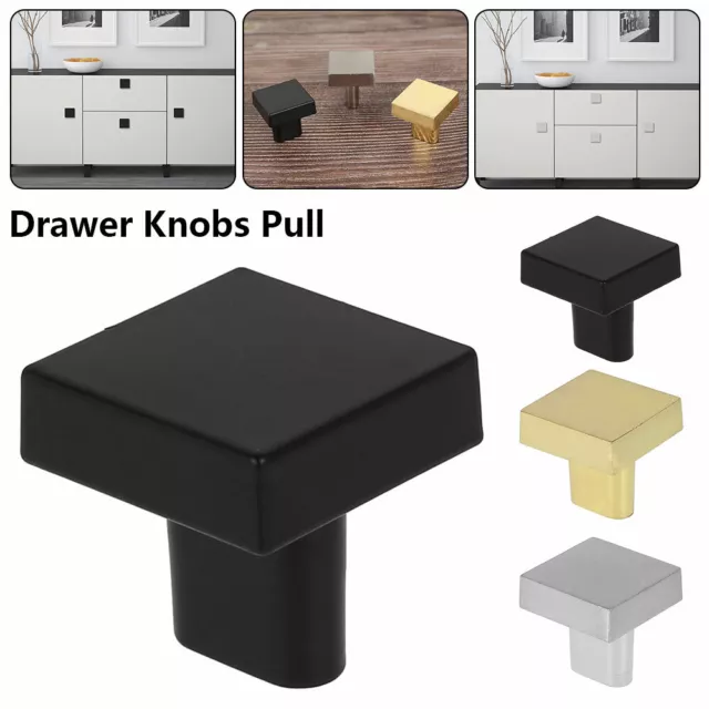 3PACK Square Brushed Nickel Kitchen Cabinet Knobs Handles Cupboard Drawer Kn sjg