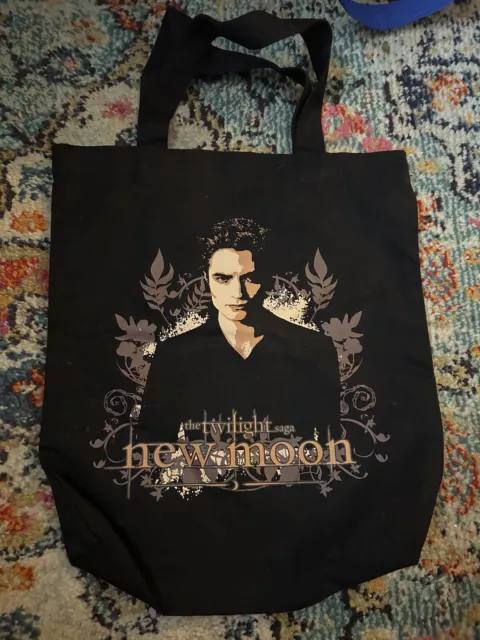 Twilight Saga New Moon  Edward Black Tote Bag. Vintage