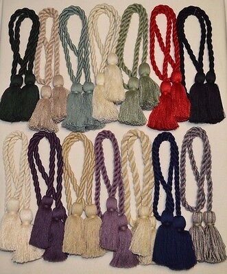 Curtain & Chair Tie Back -28"spread w/ 3.5"tassels - 14 colors to choose from!