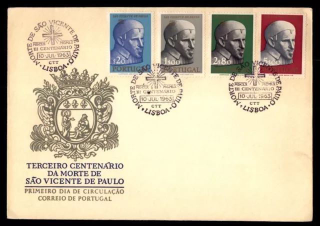 Mayfairstamps Portugal FDC 1963 Sao Vicente de Paulo Combo Primer Día Cubierta aaj_0