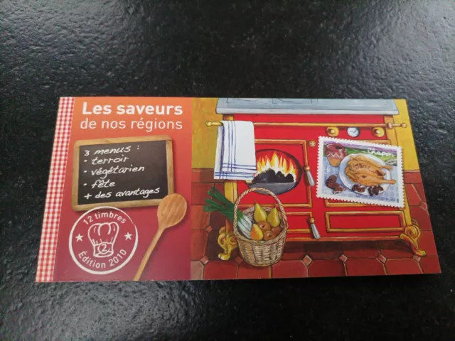 FRANCE 2010 Carnet Adhésif 12 timbres neufs Les Saveurs de nos Régions