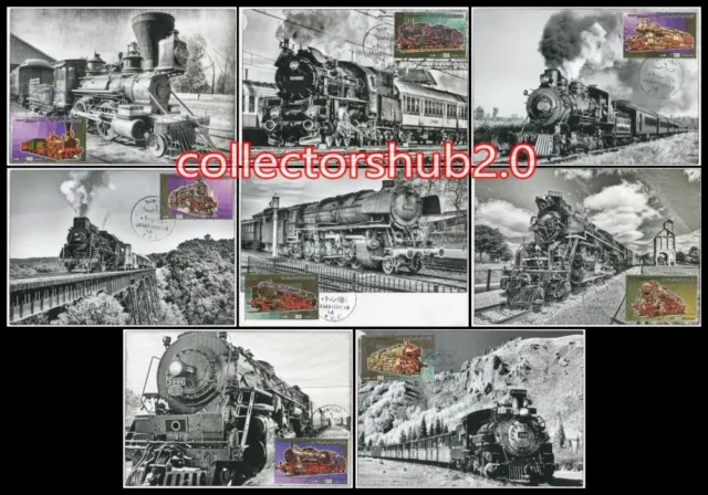 LIBYA 1984 Trains Railway (8 maximum-cards)