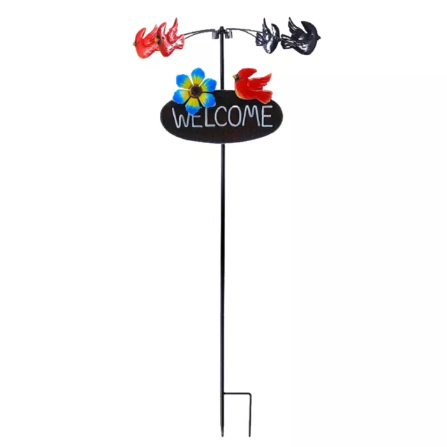 Iron Decorative Wind Spinners Lawn Ornament Garden Stake Windmill Lawn Decor (C) 3