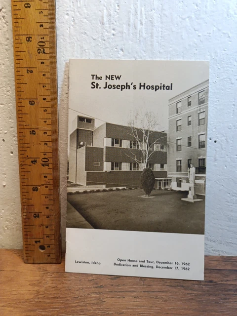 Vintage 1962 Saint Joseph's hospital Lewiston Idaho open house program. (H5)