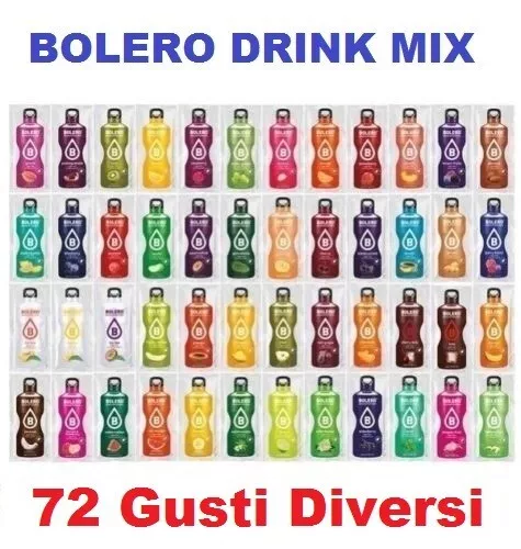 Bolero Drink 72pz Preparato istantaneo per Bevande Fruttate 72 Gusti DIVERSI