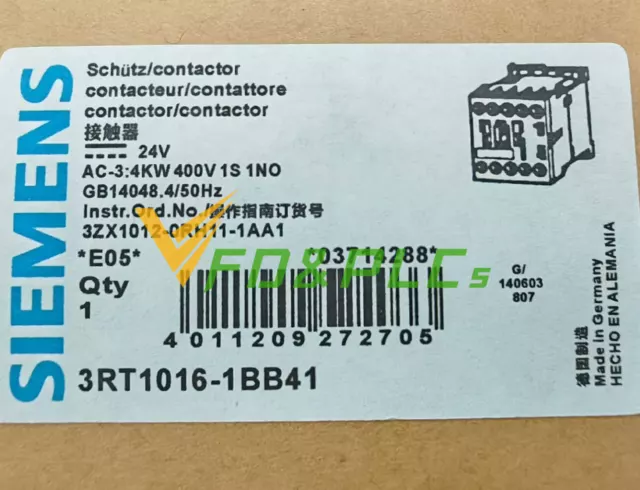 Siemens 3Rt1016-1Bb41 / 3Rt10161Bb41 (Used Tested Cleaned)