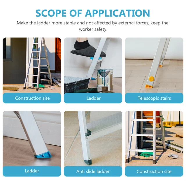 2 Pcs Furniture Rubber Feet Pads Ladder Anti-skid Mat Ladder Accessories Cover 2