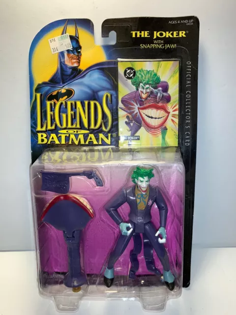 *Collectible Vtg. 1994 Legends of Batman, The Joker with Snapping Jaw Figure NIP