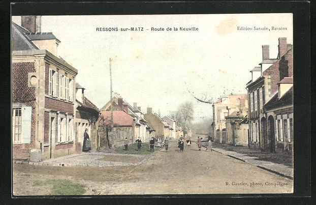 CPA Ressons-sur-Matz, Route de la Neuville