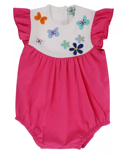 Lilly & Sid Organic Cotton Butterfly Yoke Sunny Suit