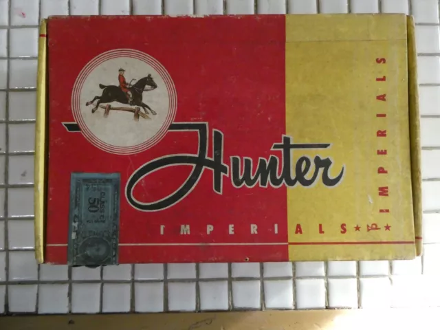 vintage hunter imperials empty cigar box stamp 1954 made florida 5 cents each