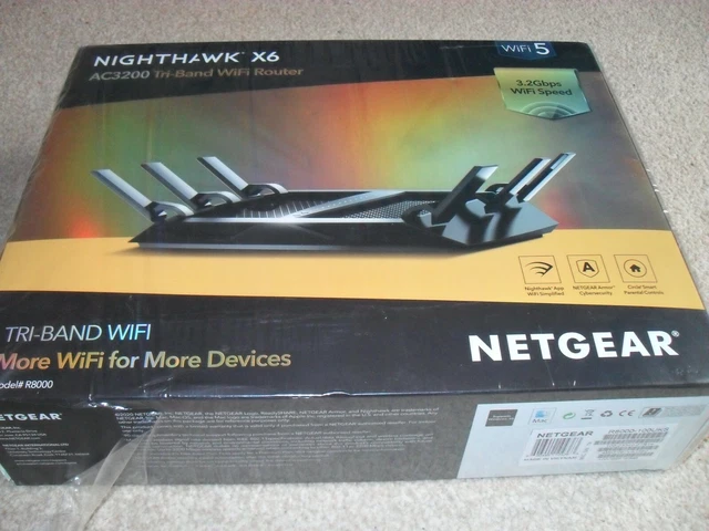 NETGEAR R8000 Nighthawk X6 router tri-band 3,2 Gbps - nero