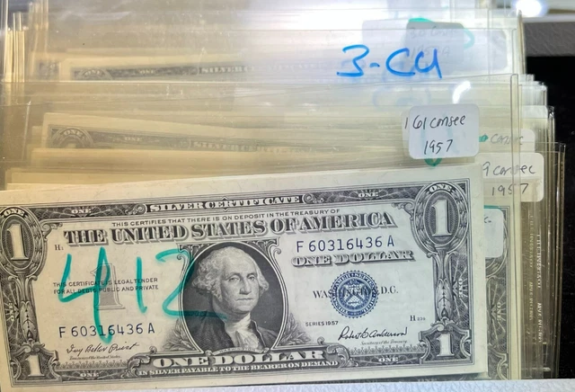 Huge Clearance**(1) Random Unc Note 1957-A-B Silver Certificate Uncirculated Cu