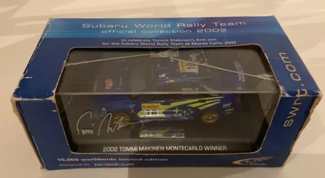 Subaru Impreza Prodrive  1:43 2002 Tommi Makinen Rally Of Sweden - Signed