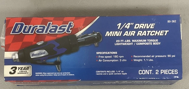 Duralast 1/4” Drive Mini Air Ratchet