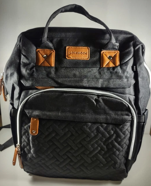 Backpack Baby Diaper Bag with Bassinet Changing Station black Lovevook