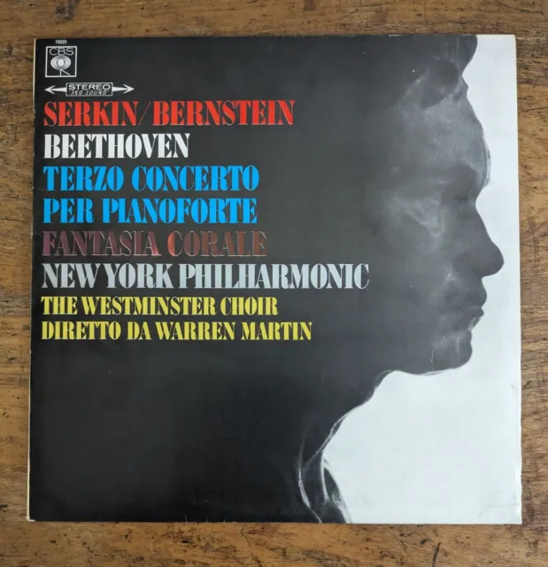 CBS S 72223 -Beethoven- Serkin / Bernstein - Third Piano Concerto - Italy STEREO