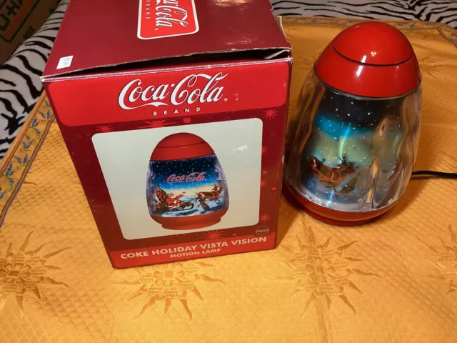Coca Cola Holiday Vista Vision Motion Lamp With Santa