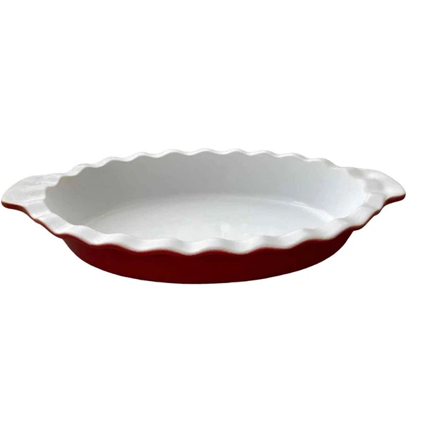 EMILE HENRY LARGE scalloped oval baking dish 45.00 PicClick