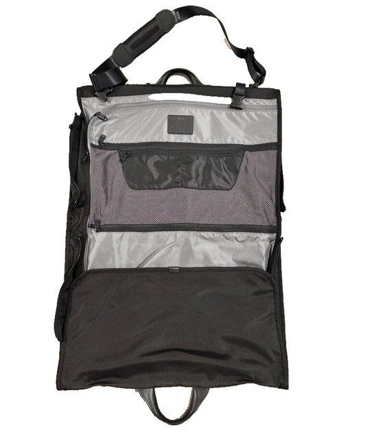 Tumi Alpha Black Garment Bag Tri-Fold Carry-On Travel Luggage Shoulder Strap 2