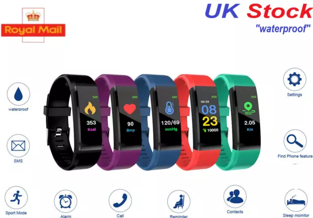 Smart Watch Fitness Tracker Heart Rate Men Women Sport Watches For iOS Android