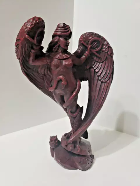 Lilith Statue -Dryad Design Wicca Pagan Demon Goddess Figure-Wood Finish