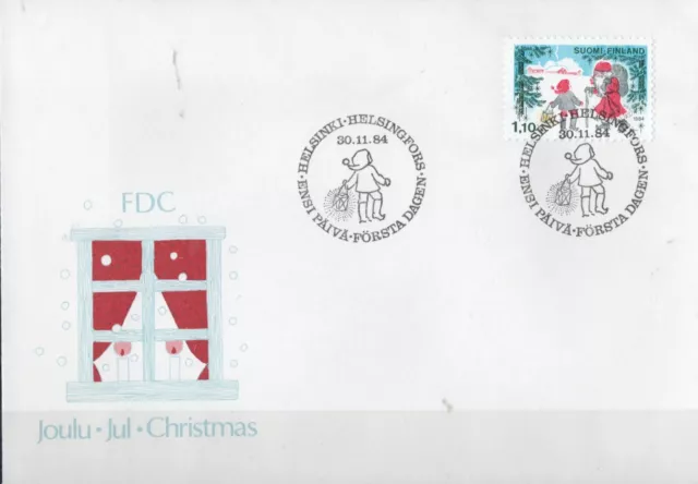 A5 Finland 1984, FDC - 30.11.84, Christmas-Joulu-Jul.