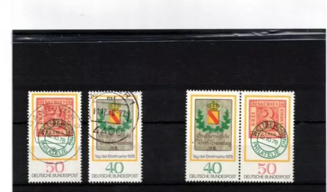 👍TOP BRD 1978 Mi. 2er Reihe 980-981** Tag der Briefmarke 980-981 gest. 11.12.78