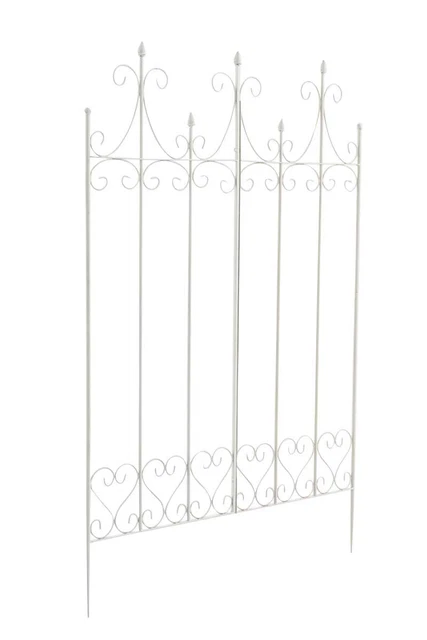 Clôture De Jardin En Fer Décorative Mangold - 125 X 115 Cm, Couleur Bronze, Idéale Pour Bordures Et Plantes Grimpantes - 10