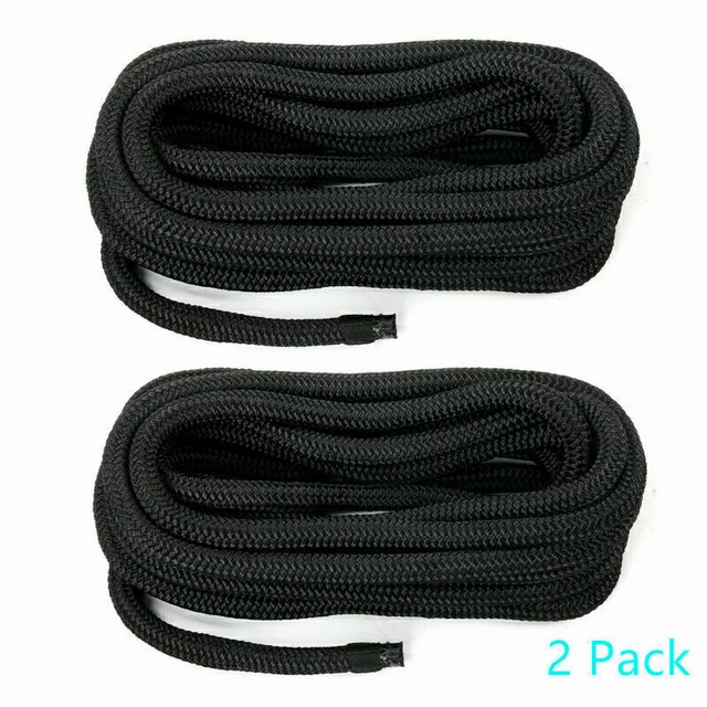 2PCS Nylon 1/2 Inch 25FT Double Braid Boat Dock Line Mooring Rope Anchor Line US