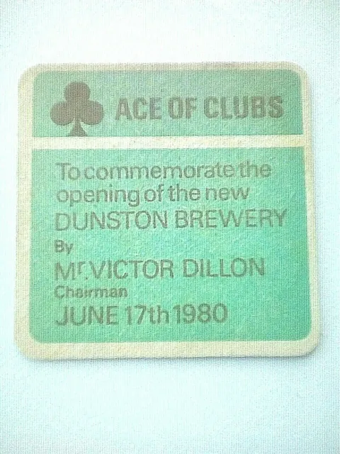Vintage NORTHERN CLUBS FEDERATION / Mr V . DILLON  Cat No'318 Beer mat / Coaster