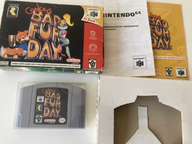 conkers Bad Pelz Day N64 Gradiente brasilianische Variante GRAL EXTREM SELTEN CIB