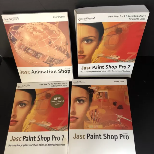 Jasc Paint Shop Pro 7 & Animation Shop 3 Ref Guide Book With CD