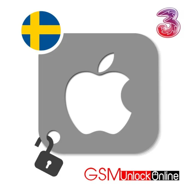 Fabbrica Sblocco Servizio per iPhone 5 5S 5C 6 6+ 6S 6s+ 7 - 3 Hutchison Svezia