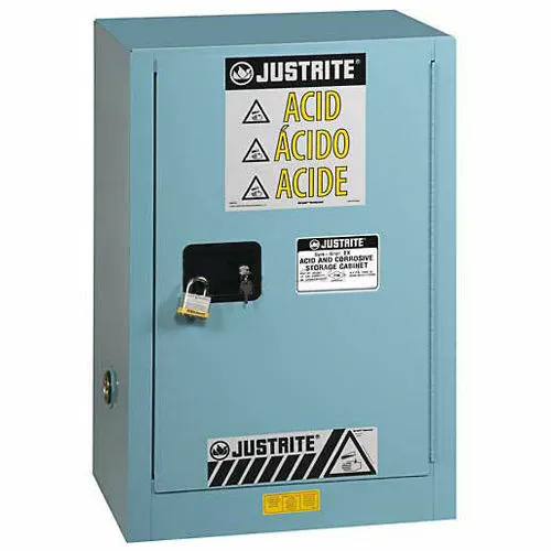 Justrite 12 Gal. Acid Corrosive Cabinet w/Painted Bottom,