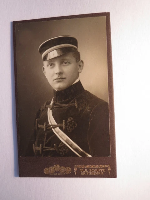 Burschenschaft Rhenania Halle - Robert Günther - WS 1911/12 CDV /--> Düsseldorf