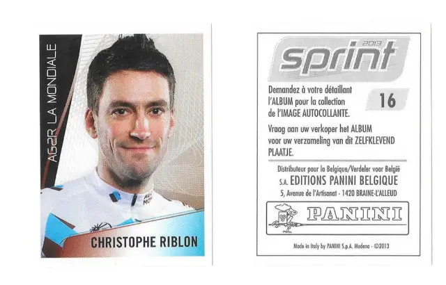 Vignette N°016 -  Sprint 2013 - Edition Belge - Christophe Riblon