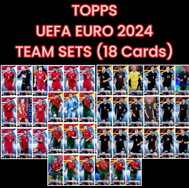 TOPPS UEFA EURO 2024 Match Attax -- squadra completa -- squadre a scelta