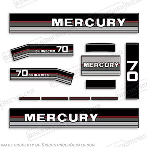Fits Mercury 1987-1988 70HP Outboard Engine Decals