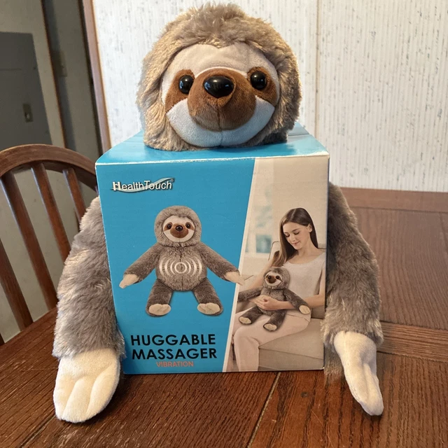 HEALTHTOUCH HUGGABLE MASSAGER Sloth Plush Toy Vibration Relaxation $13.69